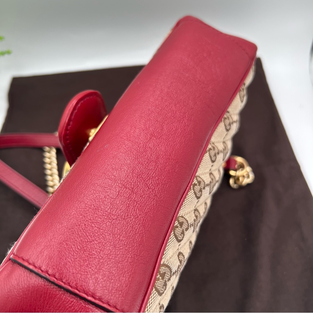 Gucci Mormont Diagonal GG quilted brown shoulder bag ❤️ - Picture 5 of 11